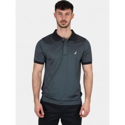 Koszulka polo męska Nautica Saunton Slim Fit. Niebieskie koszulki polo męskie Nautica, l, bez wzorów, sportowe, bez kołnierzyka, bez ramiączek. Za 339.00 zł.