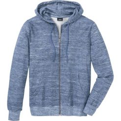 Bluza rozpinana z kapturem bonprix niebieski melanż. Bluzy rozpinane męskie marki bonprix. Za 79.99 zł.
