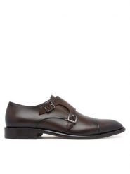 BOSS Półbuty Derrek 50547022 Brązowy. Brązowe eleganckie półbuty męskie Boss, ze skóry, wizytowe, bez obcasa, bez zapięcia. Za 1,399.00 zł.