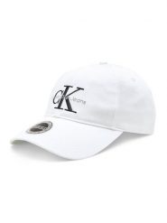 Calvin Klein Jeans Czapka z daszkiem K50K510061 Biały. Białe czapki męskie Calvin Klein Jeans, bez wzorów, z bawełny. Za 99.99 zł.
