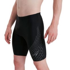 Jammery kąpielowe męskie Speedo Medley Logo Jammer. Czarne kąpielówki męskie SPEEDO, m, bez wzorów. Za 163.33 zł.