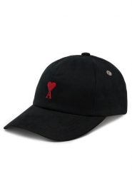 AMI Paris Czapka z daszkiem BFUCP006.AW0041 Czarny. Czarne czapki męskie AMI PARIS, bez wzorów, z bawełny. Za 779.99 zł.