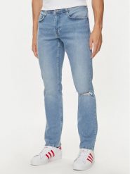 Mustang Jeansy Oregon 1015125 Niebieski Slim Fit. Niebieskie jeansy męskie Mustang, bez wzorów, z bawełny. Za 329.99 zł.