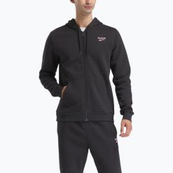 Bluza Reebok Identity SL Fleece FZ. Czarne bluzy nierozpinane męskie REEBOK FITNESS, m, bez wzorów, bez ramiączek, bez kaptura. Za 209.99 zł.