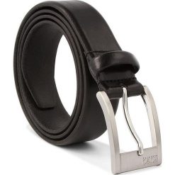 Pasek Męski BOSS - C-Brandon 50292556 90 Black 001. Czarne paski męskie Boss, w paski, ze skóry. W wyprzedaży za 269.00 zł.