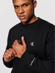 Calvin Klein Jeans Bluza Embroidered Logo J30J314536 Czarny Regular Fit. Czarne bluzy nierozpinane męskie Calvin Klein Jeans, m, bez wzorów, z jeansu, bez ramiączek, bez kaptura. Za 249.99 zł.