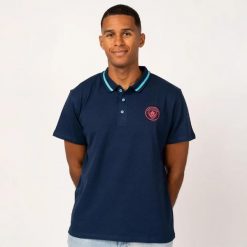 Polo męskie Manchester City. Niebieskie koszulki polo męskie MANCHESTER CITY, m, bez wzorów, sportowe, bez kołnierzyka, bez ramiączek. Za 184.99 zł.