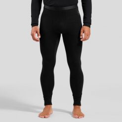 Legginsy termoaktywne męskie ODLO Merino 160 BL Bottom Long. Czarne bielizna termoaktywna męska Odlo, m, bez wzorów, bez ramiączek, na fitness i siłownię. Za 379.99 zł.
