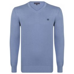 Felix Hardy Sweter Męski M Niebieski. Niebieskie swetry męskie Felix Hardy, z dekoltem w kształcie v. Za 159.00 zł.
