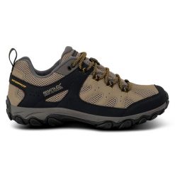 Buty męskie trekkingowe niskie z membraną Edgepoint IV. Brązowe buty trekkingowe męskie Regatta, bez wzorów, z syntetyku, sportowe, bez obcasa, bez zapięcia. W wyprzedaży za 199.99 zł.