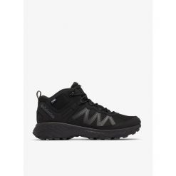 Buty turystyczne męskie Columbia Peakfreak Rush Mid Outdry. Czarne buty trekkingowe męskie Columbia, bez wzorów, sportowe, bez obcasa, bez zapięcia. Za 503.99 zł.