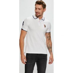 U.S. Polo - Polo. Szare koszulki polo męskie U.S. Polo, z bawełny, polo, z krótkim rękawem. W wyprzedaży za 199.90 zł.