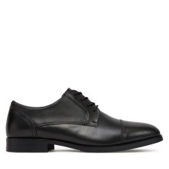 Półbuty Aldo. Czarne eleganckie półbuty męskie Aldo, wizytowe, bez obcasa, bez zapięcia. Za 379.99 zł.