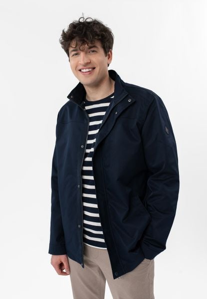 Granatowa kurtka męska J-ARNS. Brązowe kurtki męskie Volcano, m, bez wzorów, z dzianiny, klasyczne, bez ramiączek, bez kaptura. Za 359.99 zł.