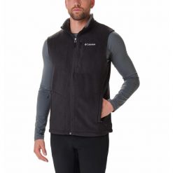 Bezrękawnik turystyczny męski Columbia Fast Trek Fleece Vest kamizelka. Czarne kamizelki męskie Columbia, m, bez kaptura. Za 134.99 zł.