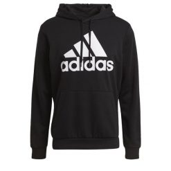 Bluza z kapturem adidas Essentials Big Logo. Białe bluzy nierozpinane męskie ADIDAS, l, bez wzorów, klasyczne, bez ramiączek, z kapturem. Za 184.00 zł.