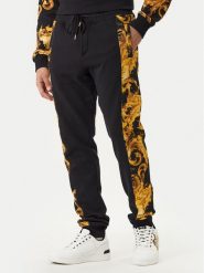 Versace Jeans Couture Spodnie dresowe 80GAA3C0 FS196 Czarny Regular Fit. Czarne spodnie dresowe męskie Versace Jeans Couture, bez wzorów, z bawełny. Za 1,259.00 zł.