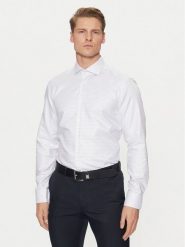 BOSS Koszula 50533039 Biały Slim Fit. Białe koszule męskie Boss, m, bez wzorów, z bawełny, bez kołnierzyka, bez ramiączek. Za 379.99 zł.