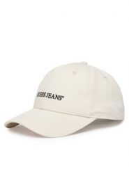 Guess Jeans Czapka z daszkiem M4BZ26 WF8V1 Écru. Czapki męskie Guess Jeans, z aplikacjami, z jeansu. Za 79.99 zł.
