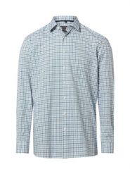 Finshley & Harding Męska koszula biznesowa - Easy Care Mężczyźni Modern Fit Bawełna (100%) niebieski|zielony w kratkę, 39. Niebieskie koszule męskie Finshley & Harding, m, bez wzorów, z bawełny, bez kołnierzyka, bez ramiączek. Za 179.95 zł.