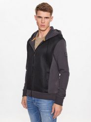 Boss Bluza 50493983 Szary Relaxed Fit. Szare bluzy rozpinane męskie Boss, m, bez wzorów, z bawełny, bez ramiączek, bez kaptura. Za 719.99 zł.