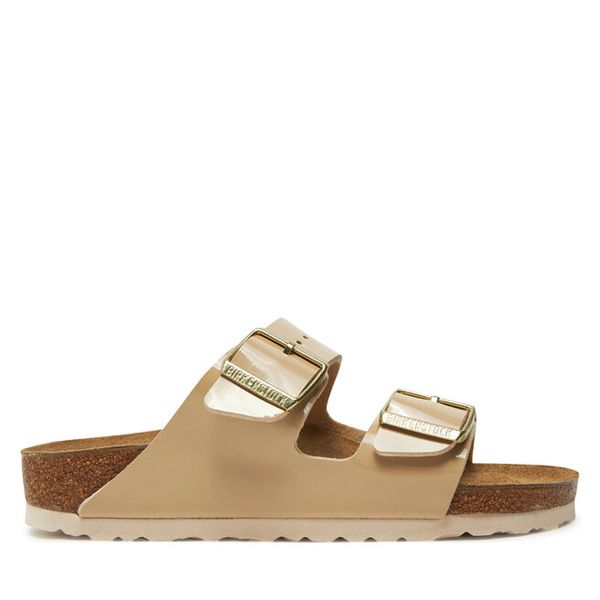 Klapki Birkenstock. Brązowe klapki i japonki męskie Birkenstock, bez wzorów. Za 449.99 zł.