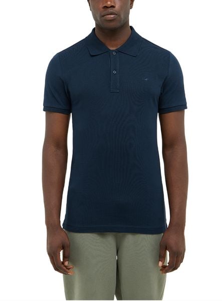 Męski T-Shirt Mustang Style Pierre Dark Sapphire 1016880 4136. Niebieskie t-shirty męskie Mustang, l, bez wzorów, bez kołnierzyka, bez ramiączek. Za 79.99 zł.