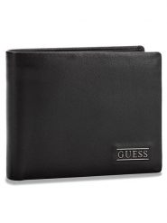 Guess Portfel New Boston Billfold W/Coin Pkt SM2509 LEA20 Czarny. Czarne portfele męskie Guess, z aplikacjami, ze skóry. Za 169.99 zł.