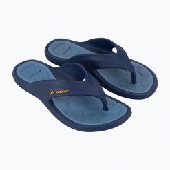 Japonki męskie Rider Cape XVIII. Niebieskie klapki i japonki męskie Rider, bez wzorów. W wyprzedaży za 107.27 zł.