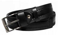 Pasek męski Rovicky [D] PRS-06-BGE czarny. Czarne paski męskie ROVICKY, bez wzorów, ze skóry, klasyczne. Za 50.00 zł.