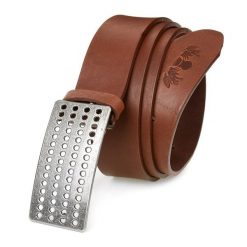 Pasek skórzany BELTIMORE r.95-110 cm W12 brązowy. Brązowe paski męskie bez wzorów. Za 51.94 zł.