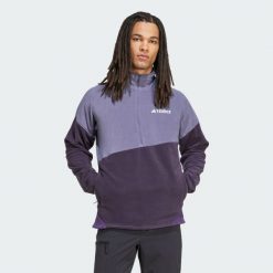 Kurtka Terrex Multi Climawarm Fleece. Czarne kurtki męskie ADIDAS, l, bez wzorów, z polaru, bez ramiączek, bez kaptura. W wyprzedaży za 213.85 zł.
