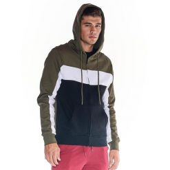 Męska bluza z kapturem i zamkiem błyskawicznym na całej długości Earth Tones. Zielone bluzy z kapturem męskie LEONE 1947 APPAREL, l, bez wzorów, z tkaniny, z kapturem. W wyprzedaży za 210.70 zł.