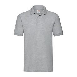 Męska Koszulka Polo Z Bawełny Premium. Szare koszulki polo męskie Fruit of the Loom, m, bez wzorów, z bawełny, bez kołnierzyka, bez ramiączek. Za 67.99 zł.