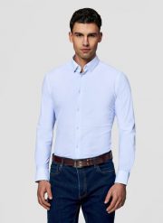 PAKO LORENTE - Dzianinowa koszula męska w pepitkę. Niebieskie koszule męskie Pako Lorente, l, bez wzorów, z dzianiny, bez kołnierzyka, bez ramiączek. Za 299.99 zł.