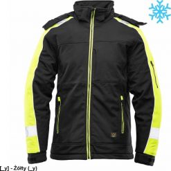 Kurtka męska Polstar ORSZ - OCIEPLANY SOFTSHELL RIVAL ŻÓŁTY - CZARNO-POMARAŃCZOWY(cp) S. Brązowe kurtki męskie Polstar, m, bez wzorów, z softshellu, bez ramiączek, bez kaptura. Za 203.10 zł.