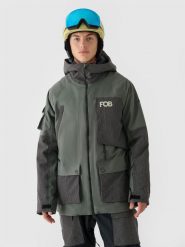 4F Kurtka snowboardowa membrana 10000 męska - oliwkowa/khaki XXL. Brązowe kurtki narciarskie i snowboardowe męskie 4f, na zimę, m, bez wzorów, z dzianiny, z kapturem, narciarskie. Za 899.99 zł.