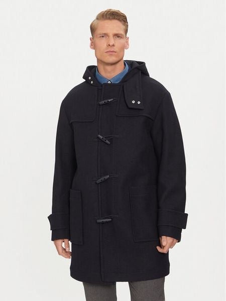 BOSS Płaszcz wełniany 50528188 Granatowy Regular Fit. Niebieskie płaszcze męskie Boss, m, bez wzorów, z syntetyku, bez kaptura. Za 1,699.00 zł.