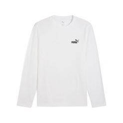 Męska koszulka Essentials z logo No. 1 i długim rękawem PUMA White. Białe koszulki męskie z długim rękawem Puma, m, bez wzorów, eleganckie, bez kołnierzyka, bez ramiączek. Za 122.45 zł.