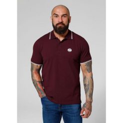 Koszulka Polo bawełniana klasyczna dla dorosłych Pique Stripes Regular. Brązowe koszulki polo męskie PITBULL, m, bez wzorów, z bawełny, klasyczne, bez kołnierzyka, bez ramiączek. Za 139.00 zł.