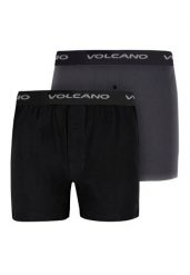 Bokserki z logo U-FREE. Czarne bokserki męskie Volcano, m, bez wzorów, z bawełny. Za 79.99 zł.