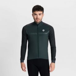 Kurtka rowerowa męska Rogelli MONO. Niebieskie kurtki treningowe męskie Rogelli, na jesień, l, bez wzorów, bez kaptura, na fitness i siłownię. W wyprzedaży za 329.00 zł.