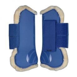 Botki z otwartym przodem i podszewką ze sztucznego futra Horze Windsor. Niebieskie sztyblety męskie HORZE, z otwartym noskiem, bez obcasa, bez zapięcia. Za 184.00 zł.