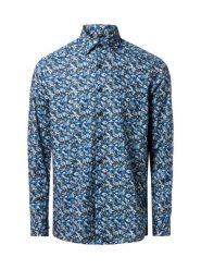 Finshley & Harding Koszula męska - Easy Care Mężczyźni Modern Fit Bawełna niebieski|biały|zielony wzorzysty, 40. Białe koszule męskie Finshley & Harding, m, bez wzorów, z bawełny, bez kołnierzyka, bez ramiączek. Za 199.95 zł.