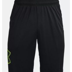 Spodenki sportowe męskie Under Armour Tech Graphic. Czarne szorty sportowe męskie Under Armour, bez wzorów, sportowe. Za 178.74 zł.