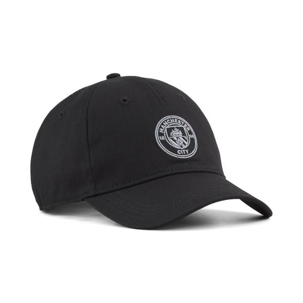 Czapka z daszkiem Essentials Manchester City PUMA. Czarne czapki męskie Puma, bez wzorów, sportowe. Za 99.00 zł.