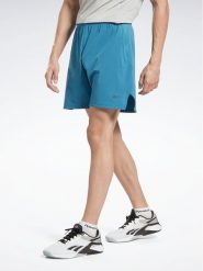 Reebok Szorty sportowe Strength 3.0 Shorts HS5938 Niebieski. Niebieskie szorty sportowe męskie Reebok, bez wzorów, z syntetyku, sportowe. Za 129.99 zł.