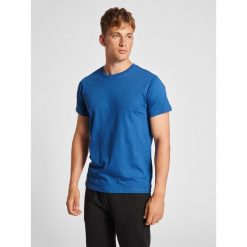 Hml Red Basic T-Shirt S/S. Niebieskie t-shirty sportowe męskie HUMMEL, s, bez wzorów, z bawełny, sportowe, bez ramiączek. Za 60.00 zł.