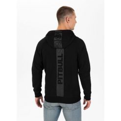 Bluza sportowa męska Pitbull West Coast Hermes Hooded Zip. Czarne bluzy z kapturem męskie PITBULL, m, bez wzorów, z kapturem. Za 299.00 zł.