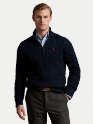 Polo Ralph Lauren Sweter 710810841001 Granatowy Regular Fit. Niebieskie kardigany męskie Polo Ralph Lauren, bez wzorów, z bawełny, bez kołnierzyka, bez ramiączek. Za 949.99 zł.
